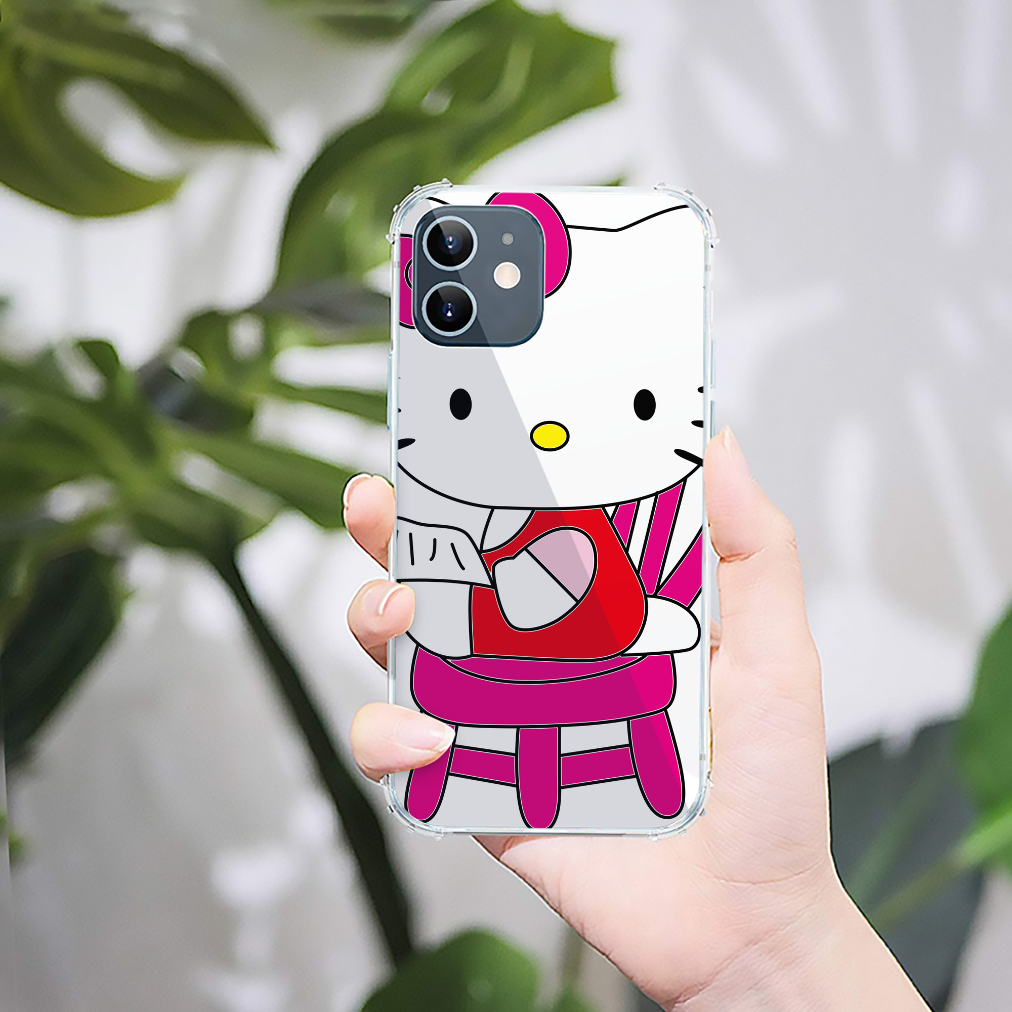 （画像用） Hello Kitty ハローキティ 【iPhone 12シリーズ対応】透明スマホケース（クリアソフトケース）
